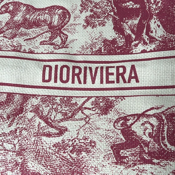 CHRISTIAN DIOR Beauty Straw Dioriviera Tote Pink NWOT - Picture 13 of 15